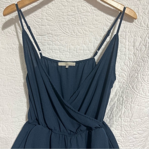 MONK & LOU DARLA Blue Cropped Wide Leg Romper, Jumpsuit, Size Small- #277 - Picture 10 of 10